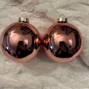 Rose Gold Holiday Ornaments